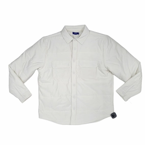 Cream Jacket Puffer & Quilted Apt 9, Size L Breathable Mesh Panels Adjustable Hood Feature