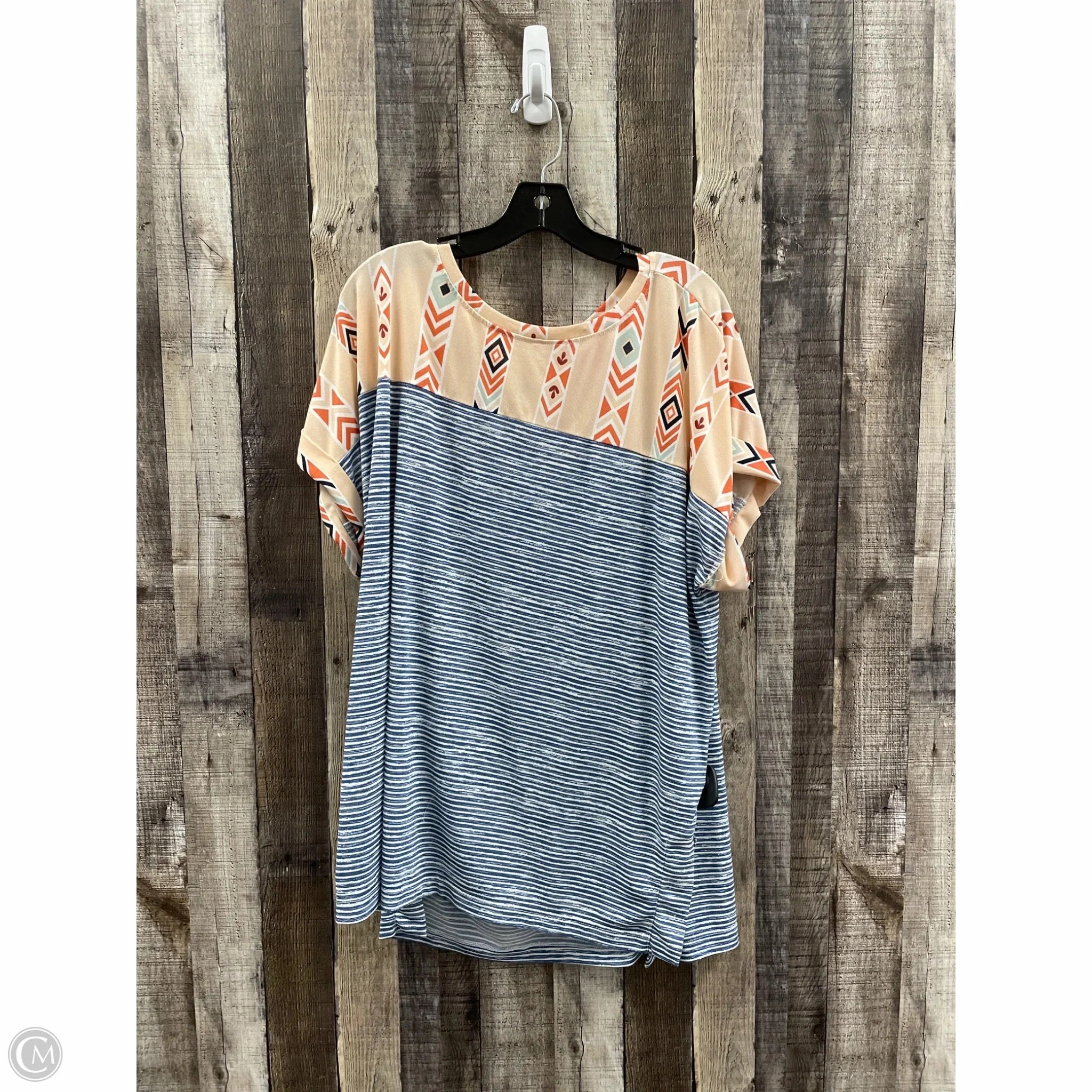 Sleep Washable Top Short Sleeve By Lularoe In Multi-colored, Size: 2x