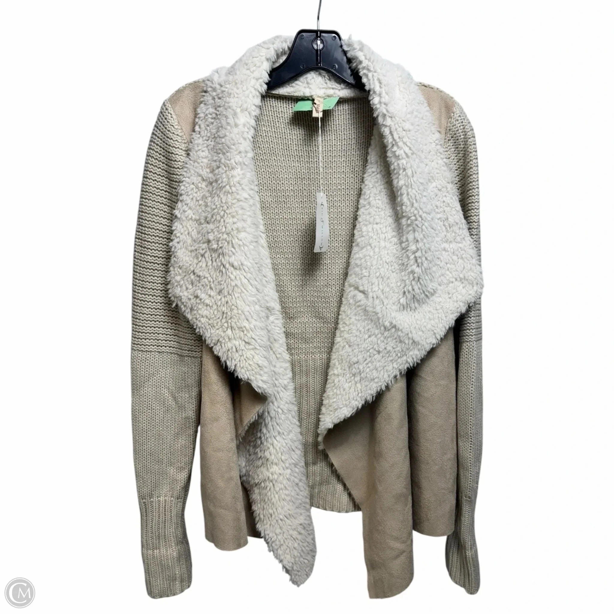 Jacket Faux Fur & Sherpa By Fig & Willow In Cream, Size: S NonChafing Seam Placement MoistureWickingInterior