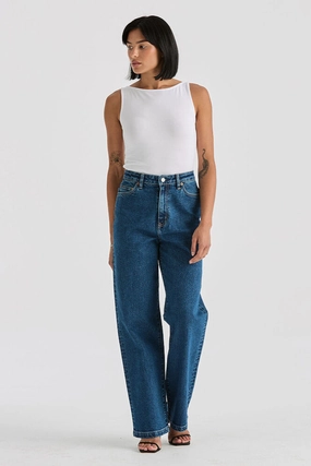 Everyday Comfort Wear Hi Wide Afterglow Blue Denim Jean