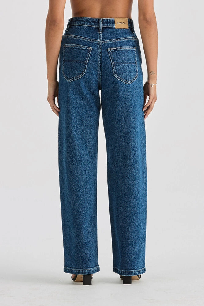 Day To Day premium design Hi Wide Afterglow Blue Denim Jean