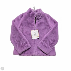 Coat Faux Fur & Sherpa By Cma In Purple, Size: Sp Non Restrictive Cut Durable Stitching