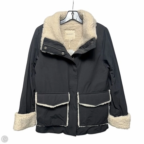 Wrinkle Free Fabric Durable Double Stitching Jacket Faux Fur & Sherpa By Thread And Supply In Black & Cream, Size: Xs