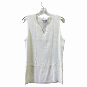 Vest Sweater By Croft And Barrow In White, Size:Xl Reinforced Elbow Patches
