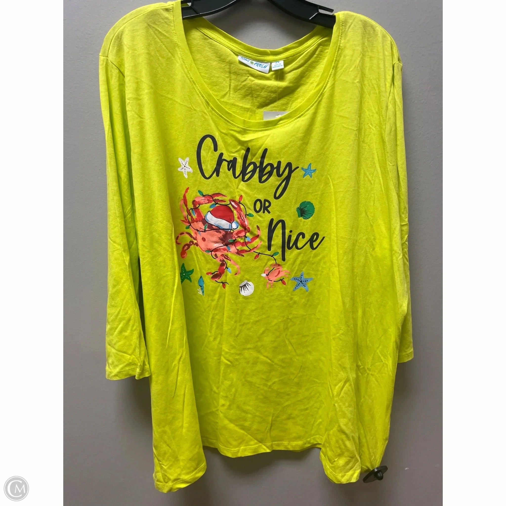 Top Short Sleeve Basic By Clothes Mentor In Chartreuse, Size: 3x High-Quality Fabric Quick Comfort Design