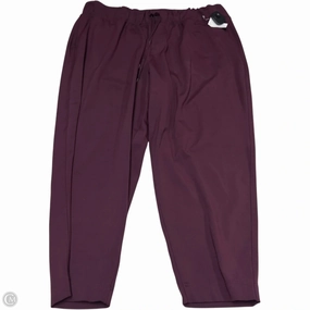 Flexible Activewear Athletic Pants By Livi Active In Maroon, Size: 1x