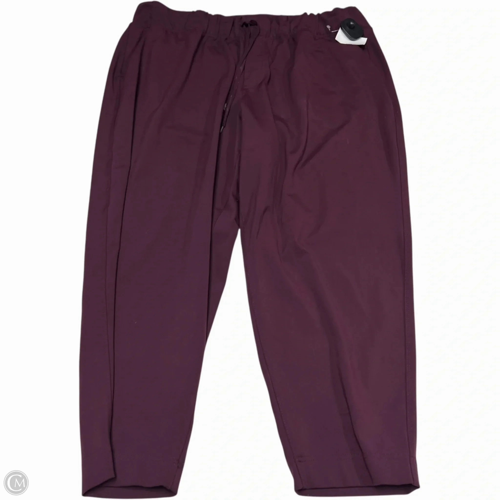 Flexible Activewear Athletic Pants By Livi Active In Maroon, Size: 1x