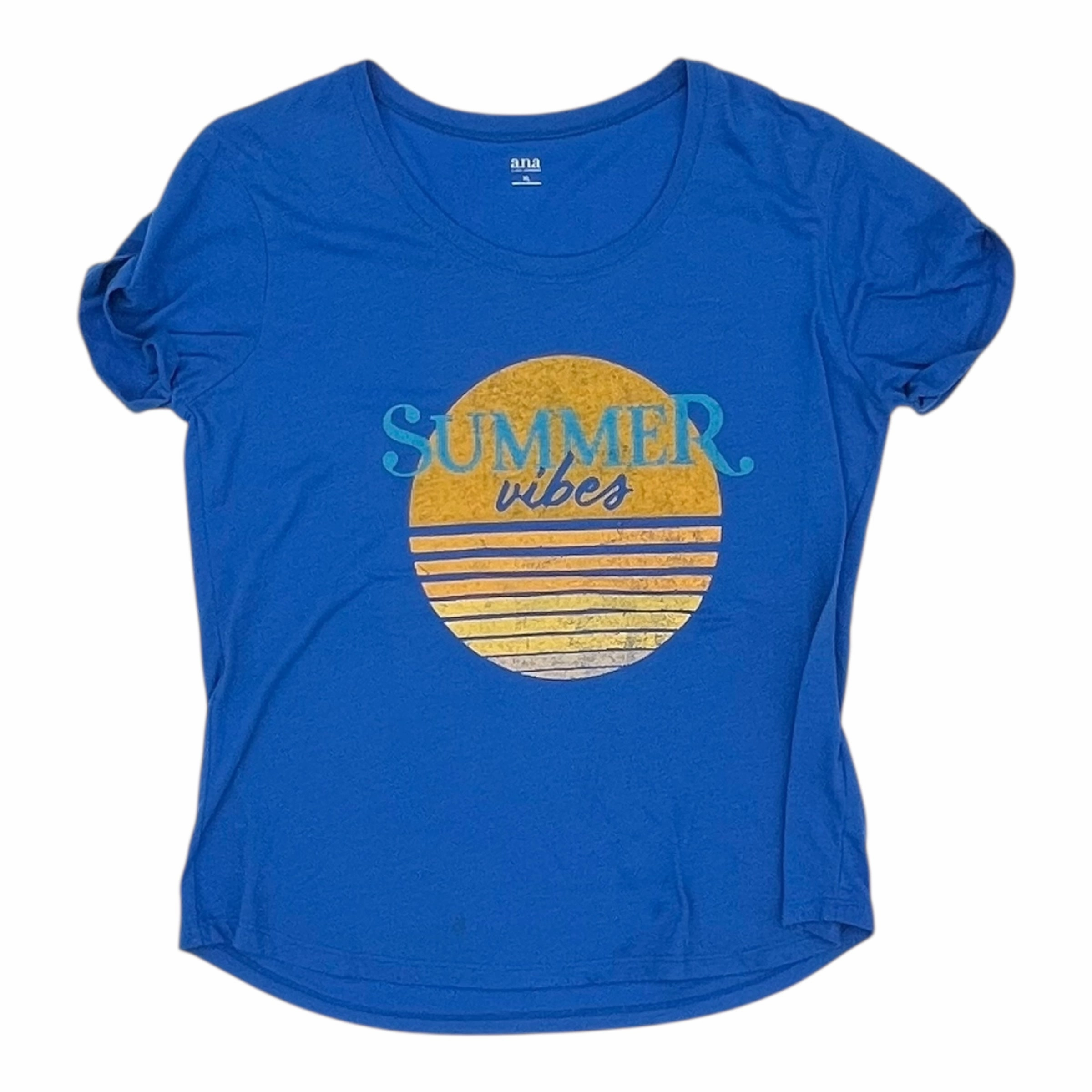 Top Ss By Ana In Blue, Size:Xl Stretchable Armholes