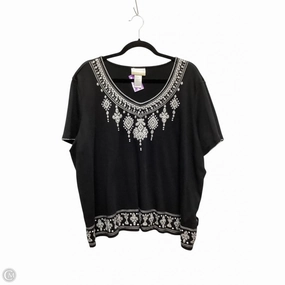 Top Short Sleeve By Alfred Dunner In Black, Size: 2x Versatile and Comfortable