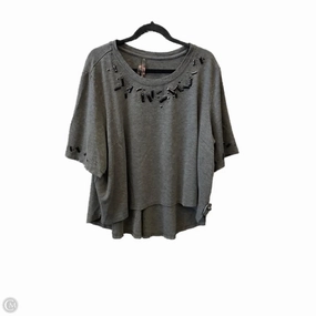 Top Short Sleeve By Melissa Mccarthy In Grey, Size: 1x Seasonal Wear