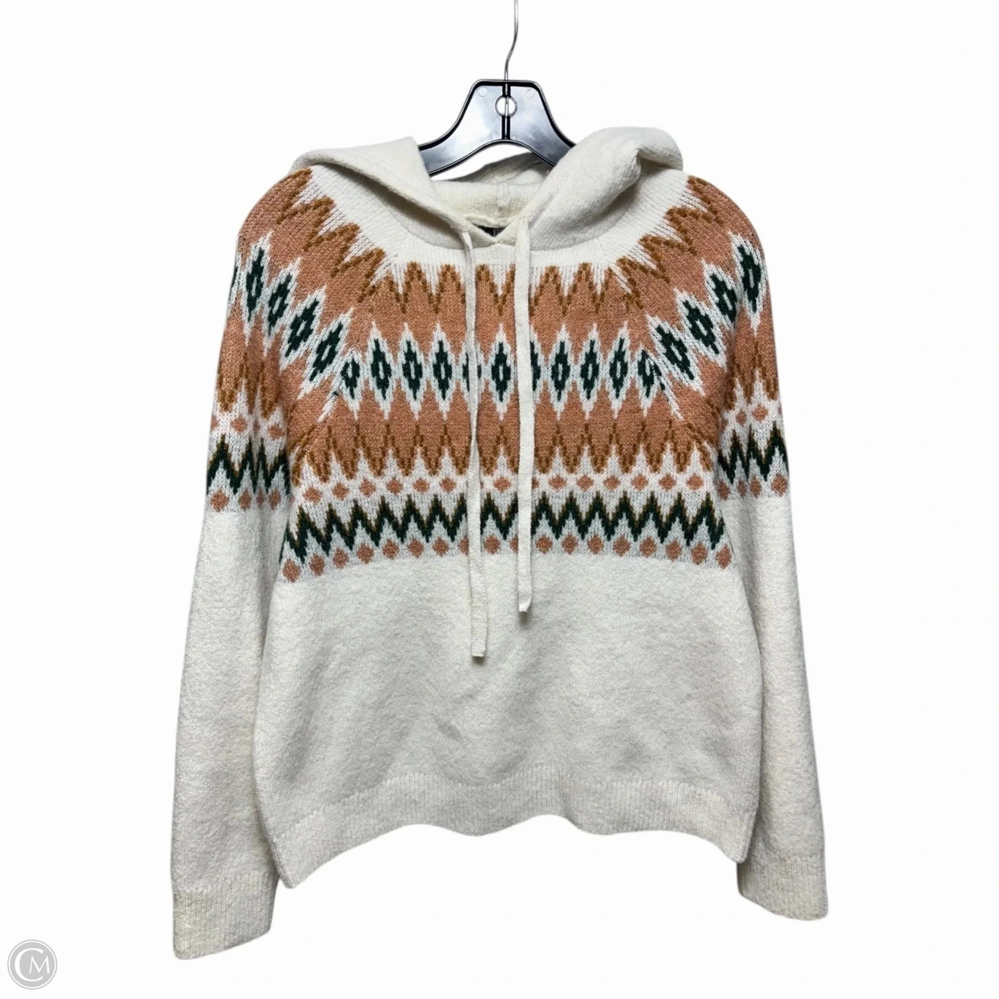Fashion Statement Cozy Base Hooded Sweater Designer By Frye In Multi-colored, Size: M