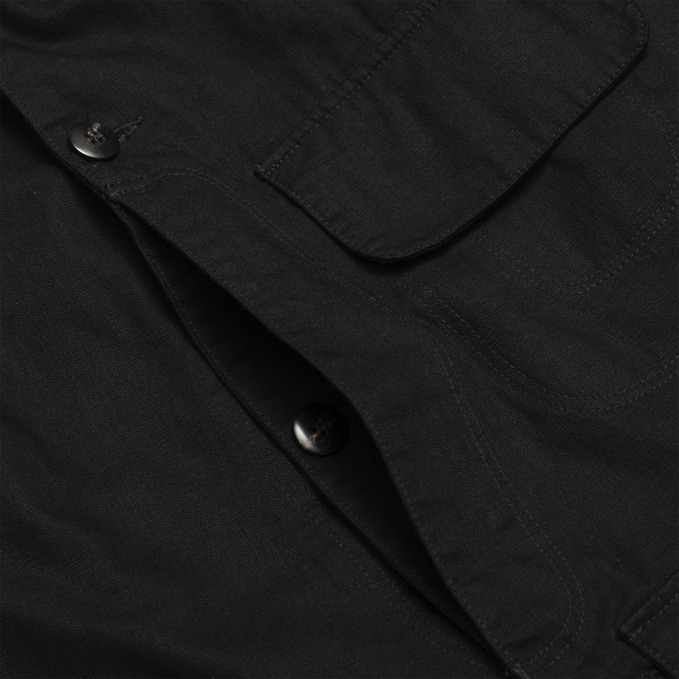 Layered Comfort Look Crisp Detail Hunting Jacket Black