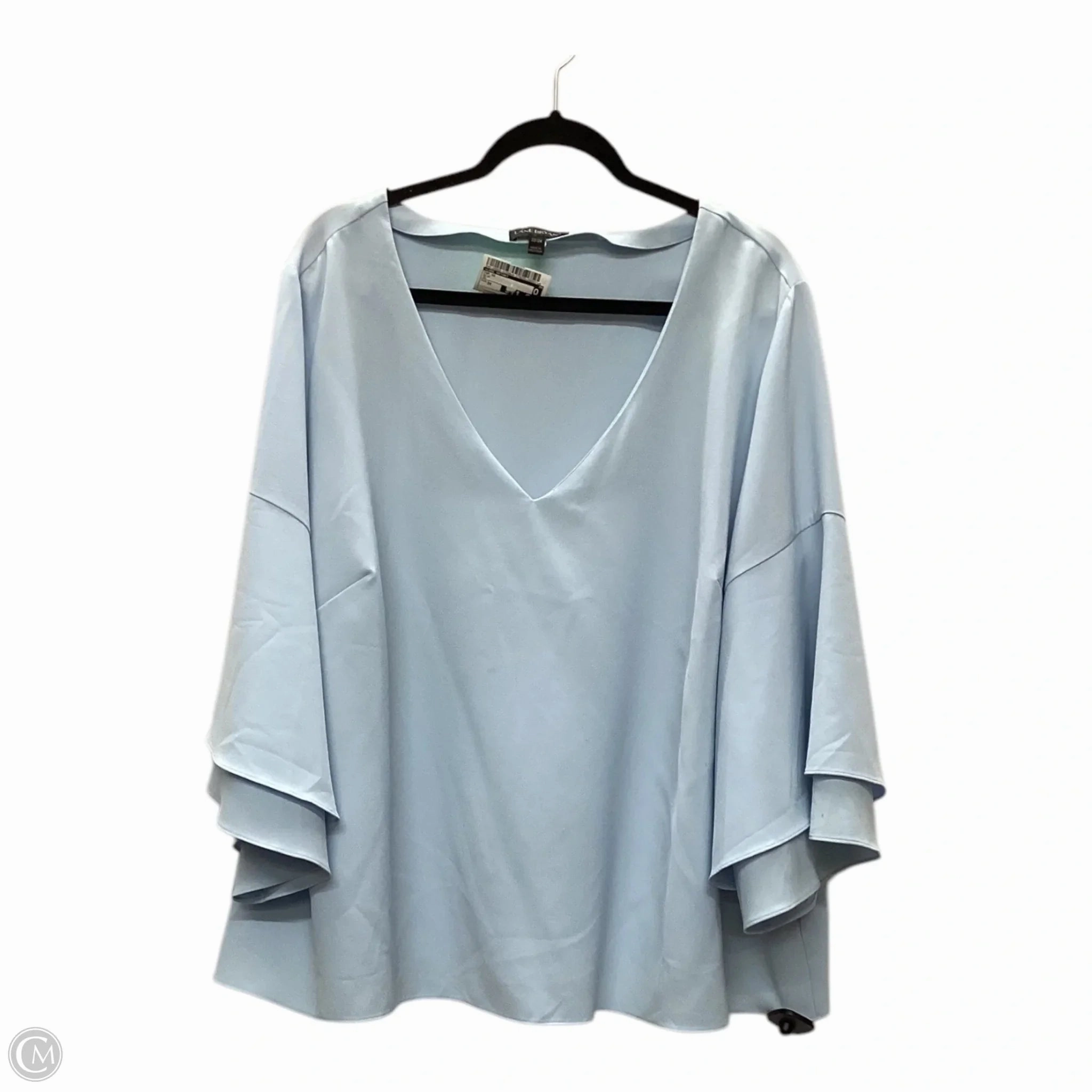 Top Short Sleeve By Lane Bryant In Blue, Size: 3x Sporty Design Eco Friendly Dyes