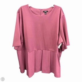 MicroPiqueKnit Top Short Sleeve By Simply Vera In Mauve, Size: 4x