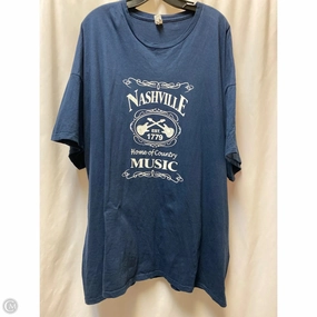 Cool and casual Top Short Sleeve By Clothes Mentor In Blue, Size: 4x