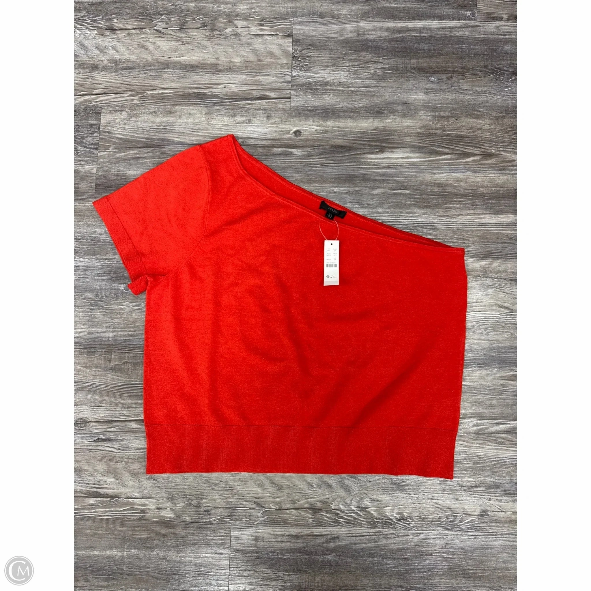 Casual Look Top Short Sleeve By J. Crew In Orange, Size: 2x