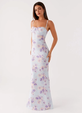 Adjustable Straps Impress Maxi Dress - Print