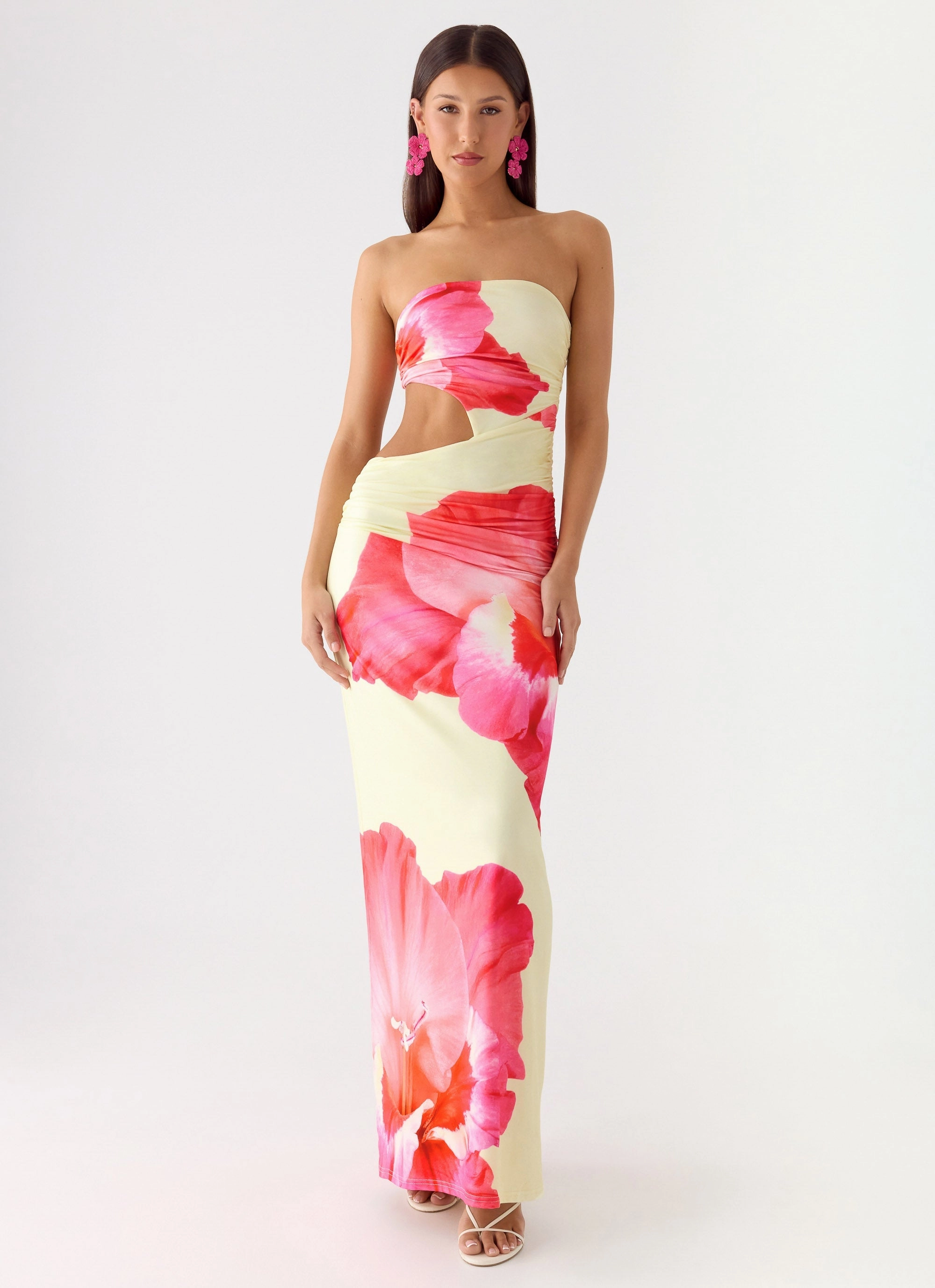 In The Rhythm Maxi Dress - Yellow Floral Spritz Soft Finish