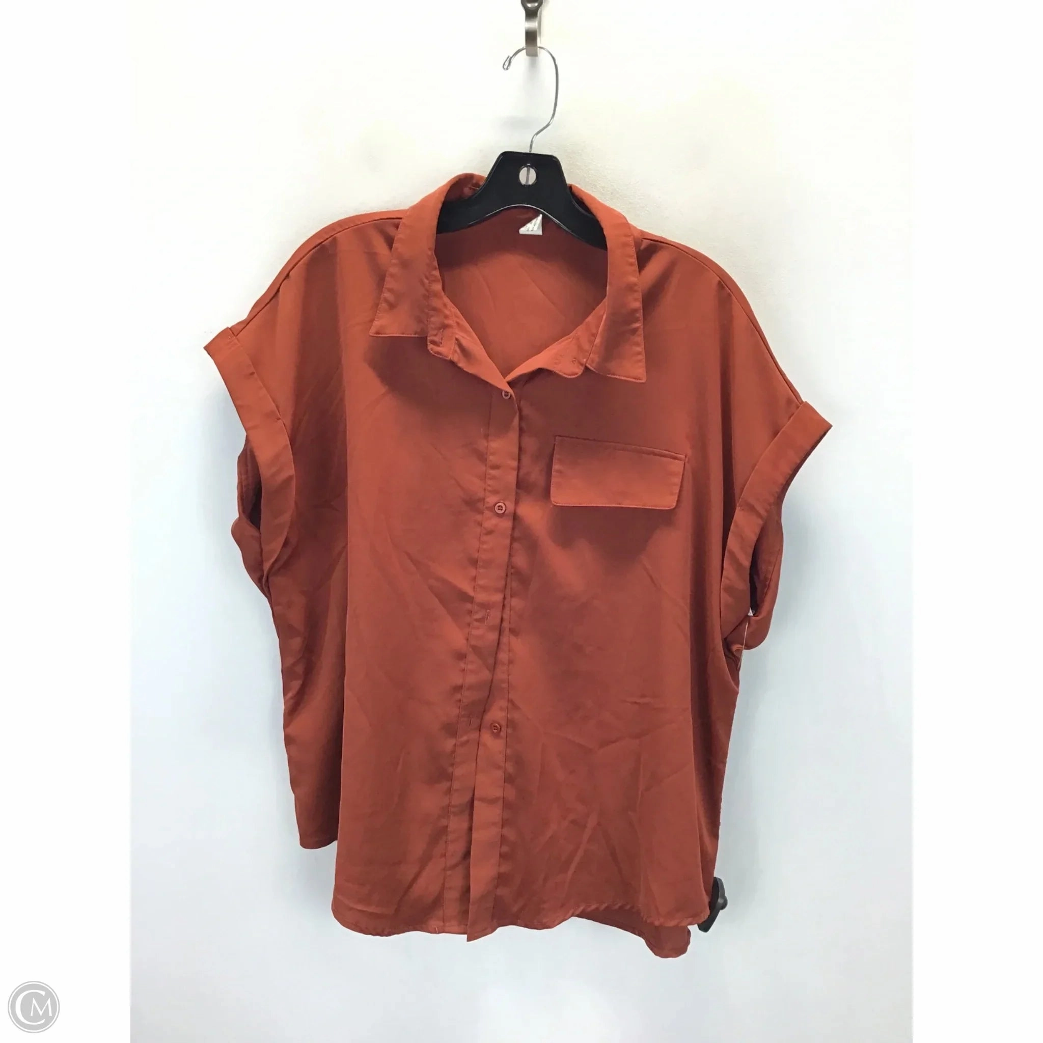 Top Short Sleeve By Clothes Mentor In Orange, Size: Xl dry cleanable