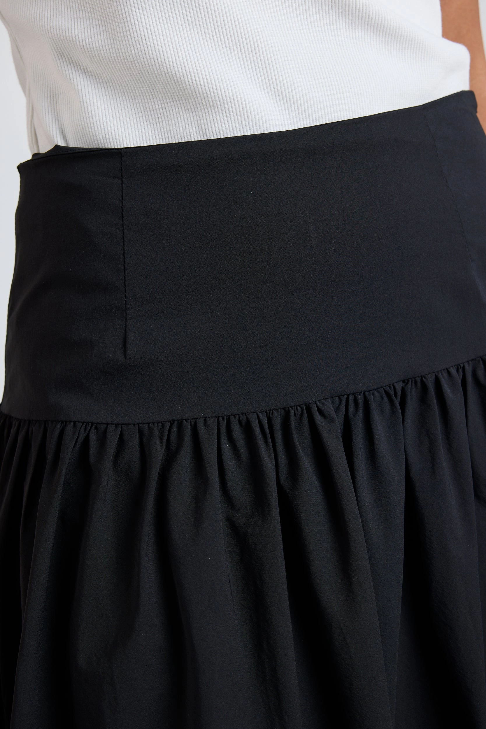 Cozy Finish casual finish Intensity Black Bubble Midi Skirt