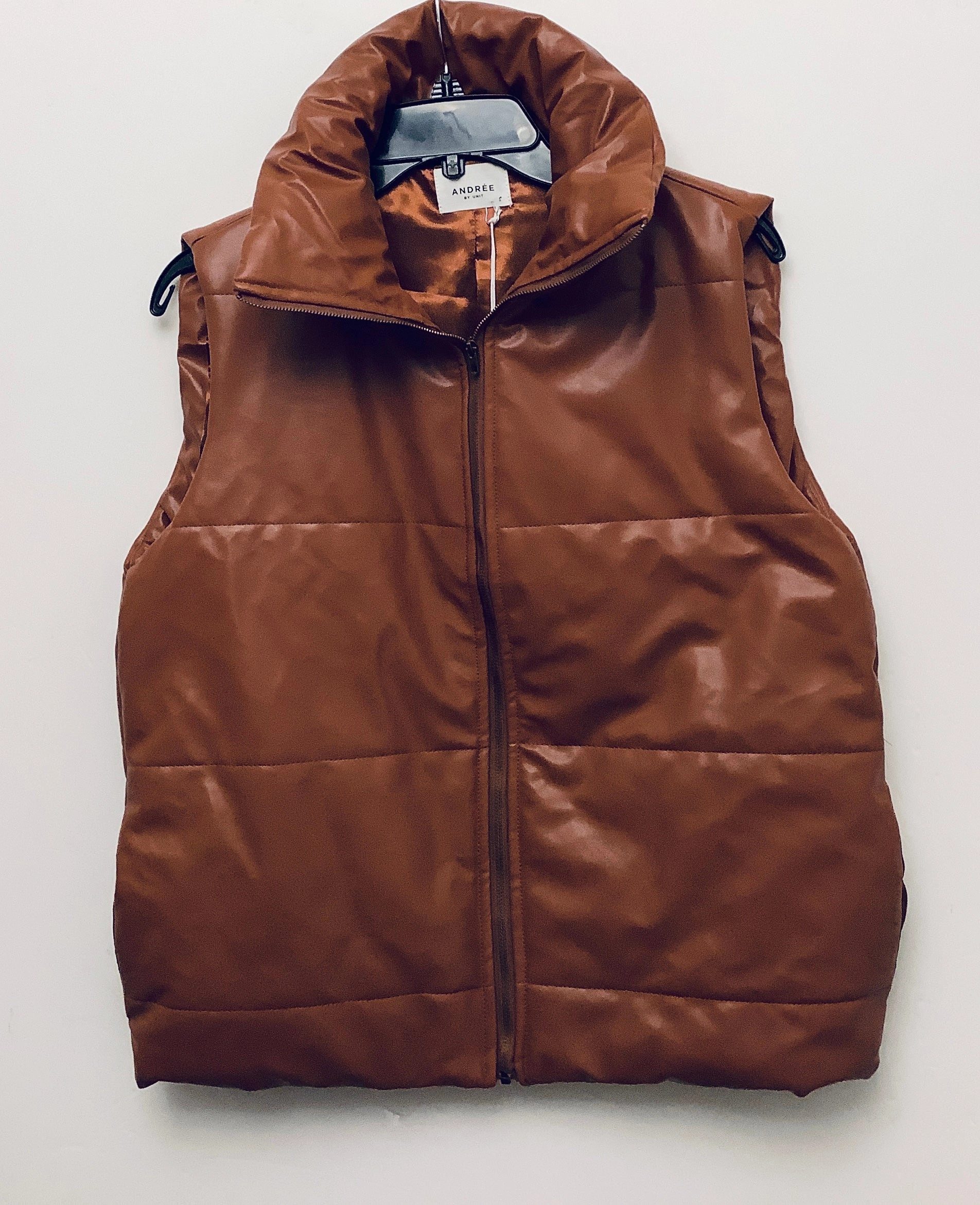 DurableOuterShell Vest Puffer & Quilted By Andree By Unit In Brown, Size: S