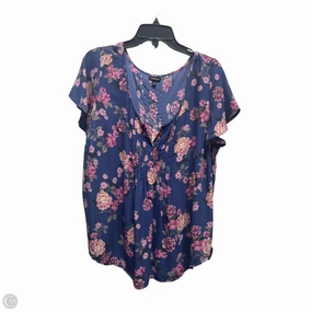 Top Short Sleeve By Torrid In Blue & Pink, Size: 1x Timeless Fit