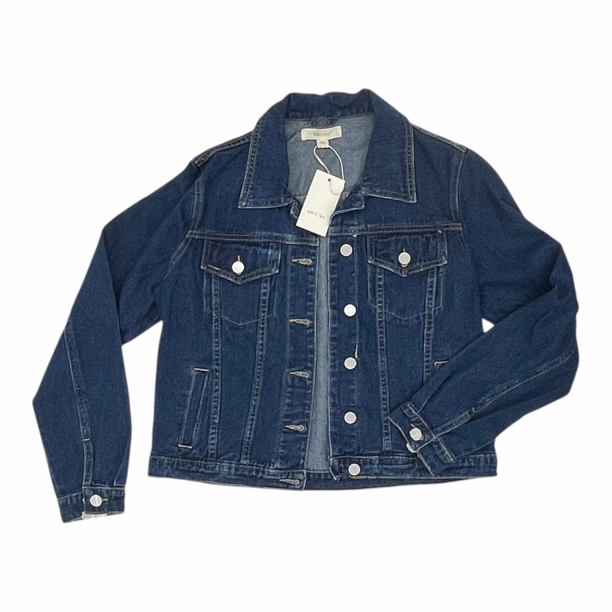 Jacket Denim By Clothes Mentor In Blue Denim, Size:Xl Minimal Daily Fit Cheap Nice