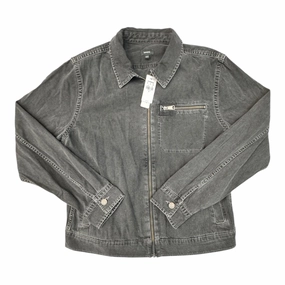 Jacket Denim By Express In Black Denim, Size:M WrinkleFreeFinish Anti Pilling Finish