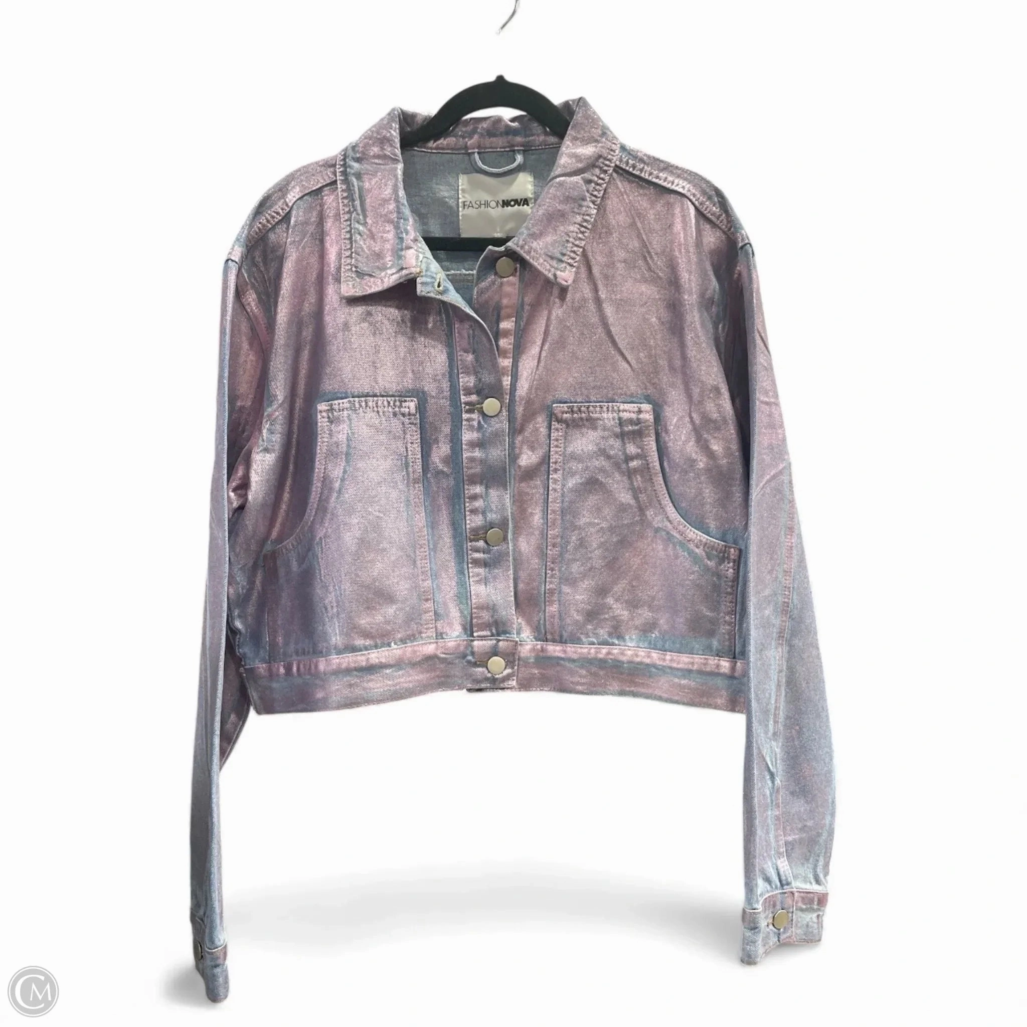 AntiStatic Inner Layer Jacket Denim By Fashion Nova In Purple, Size: 2x