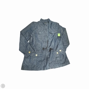 Sun Protection Fabric Softshell Construction Jacket Denim By Talbots In Blue Denim, Size: Xl