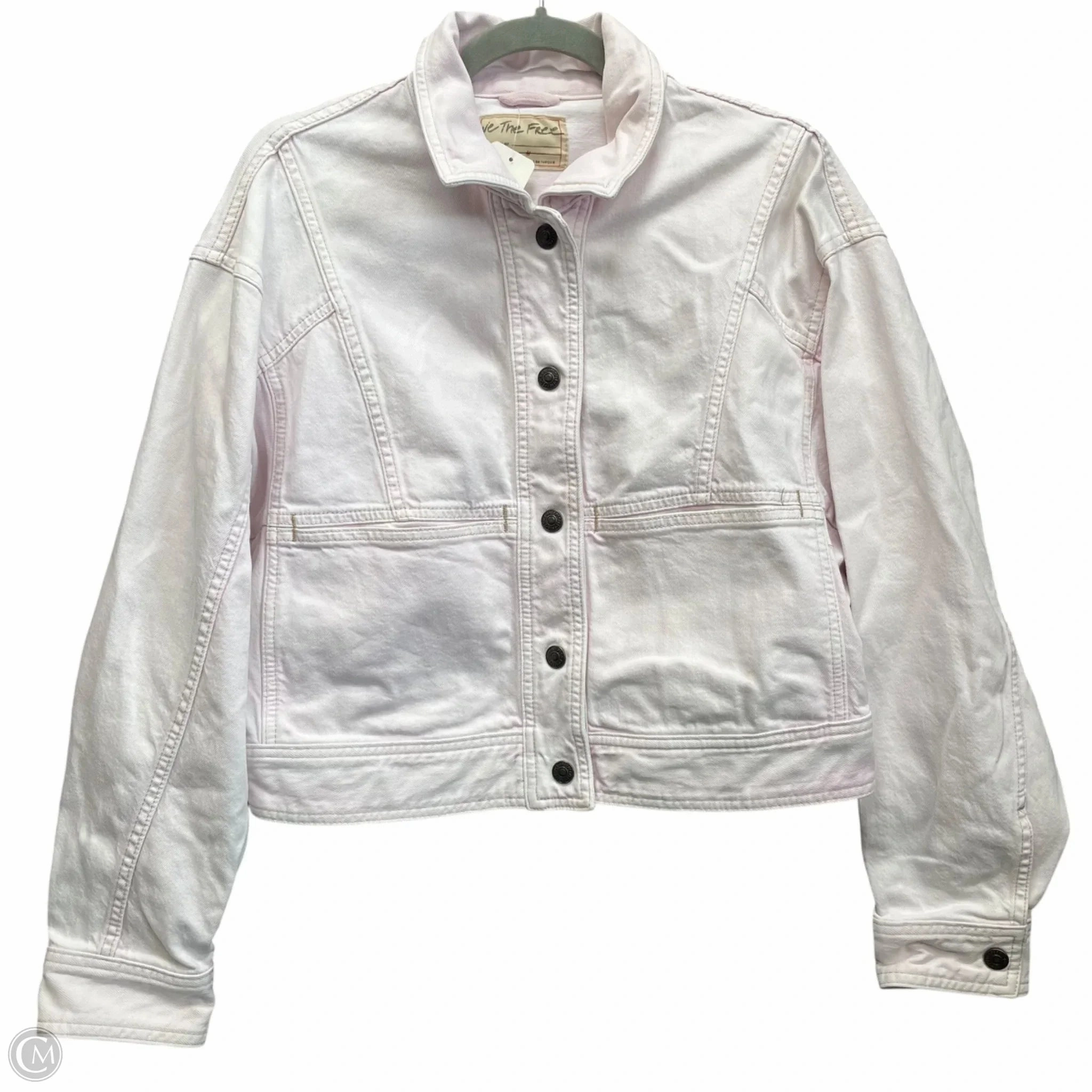 Jacket Denim By We The Free In Pink, Size: M Chill Proof Style