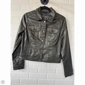 Jacket Denim By White House Black Market In Green, Size: M Shrink Resistant Treatment Old Style