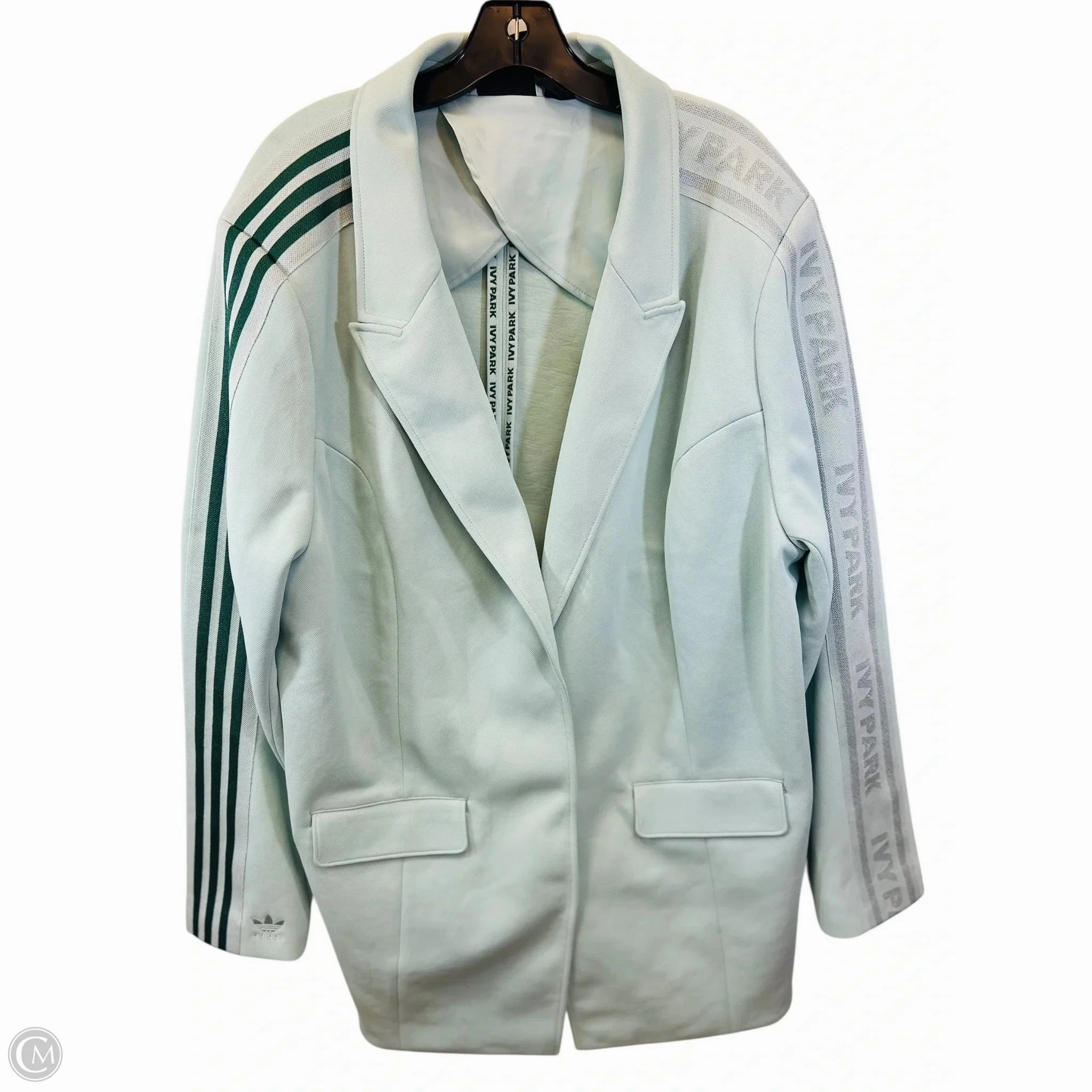 Jacket Designer By Ivy Park In Green, Size: 2x Elastic Hem Adjustment