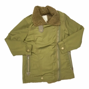 Jacket Faux Fur & Sherpa By Anthropologie In Green, Size:Xsp Anti Pilling Surface Reinforced Seams