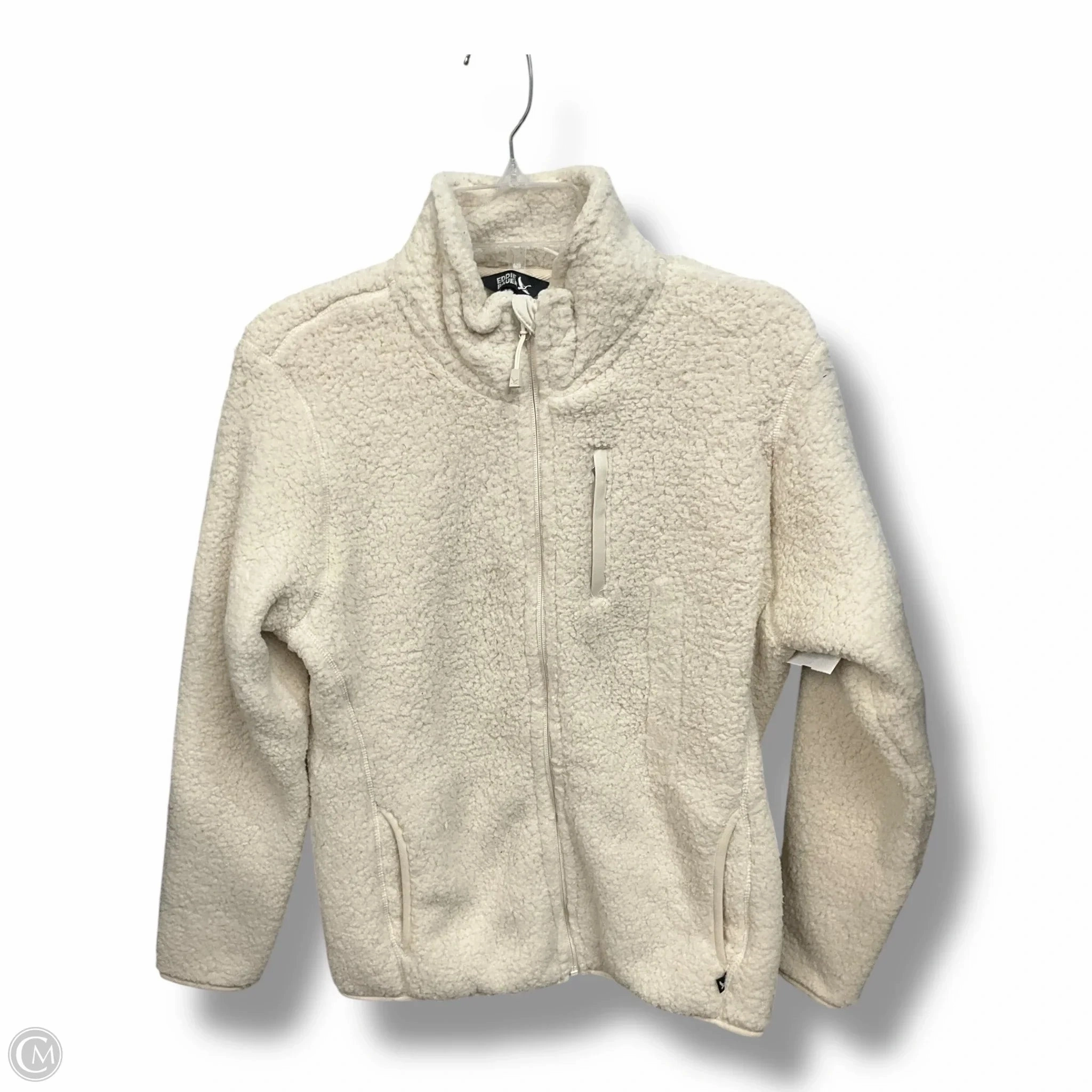 Crisp Air Piece StretchableMaterial Jacket Faux Fur & Sherpa By Eddie Bauer In Cream, Size: S