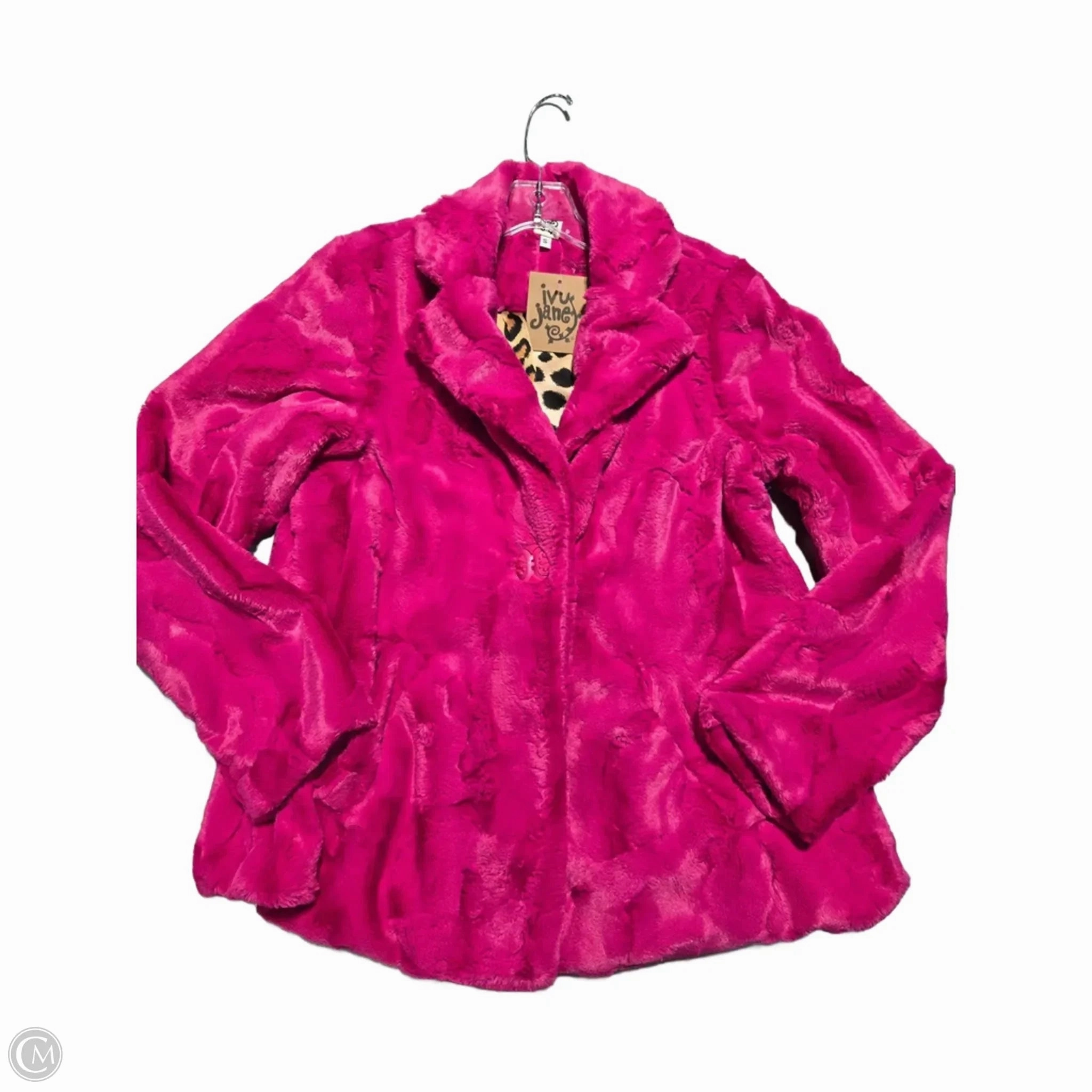 Reversible Style No Wrinkle Jacket Faux Fur & Sherpa By Ivy Jane In Pink, Size: S
