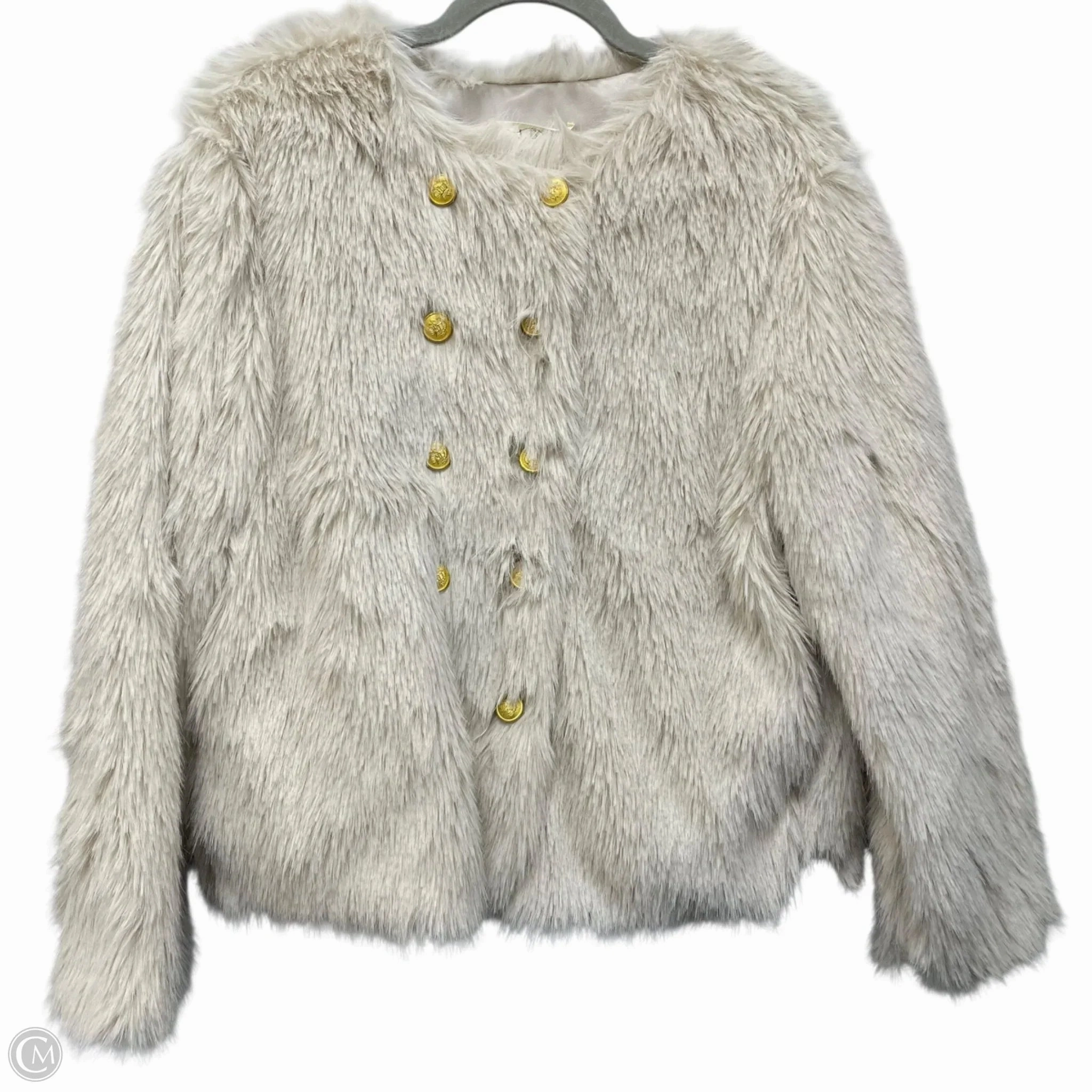 Jacket Faux Fur & Sherpa By Jbs In Beige, Size: M Seam Sealed Construction Multi Pocket