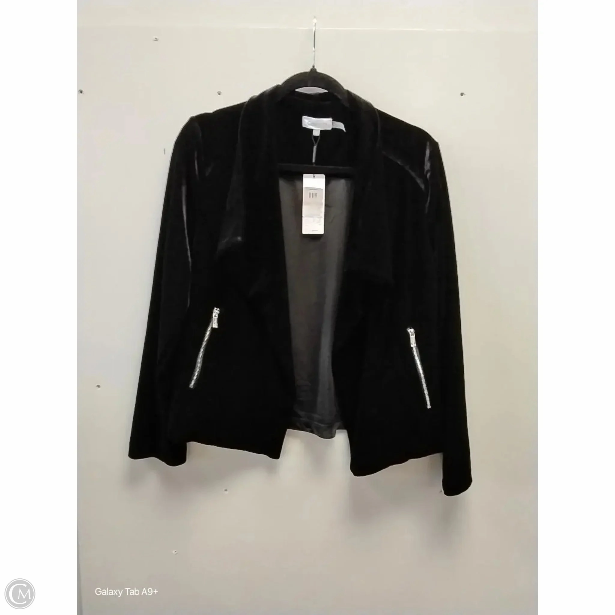 Adjustable Hood Feature Jacket Fleece By Calvin Klein In Black, Size: L