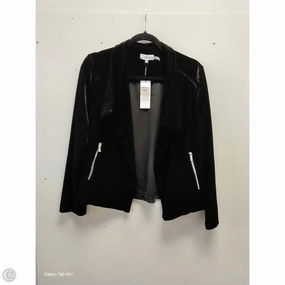 Adjustable Hood Feature Jacket Fleece By Calvin Klein In Black, Size: L