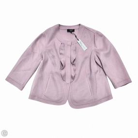 Daywear Staple Jacket Fleece By Talbots In Purple, Size: Xl