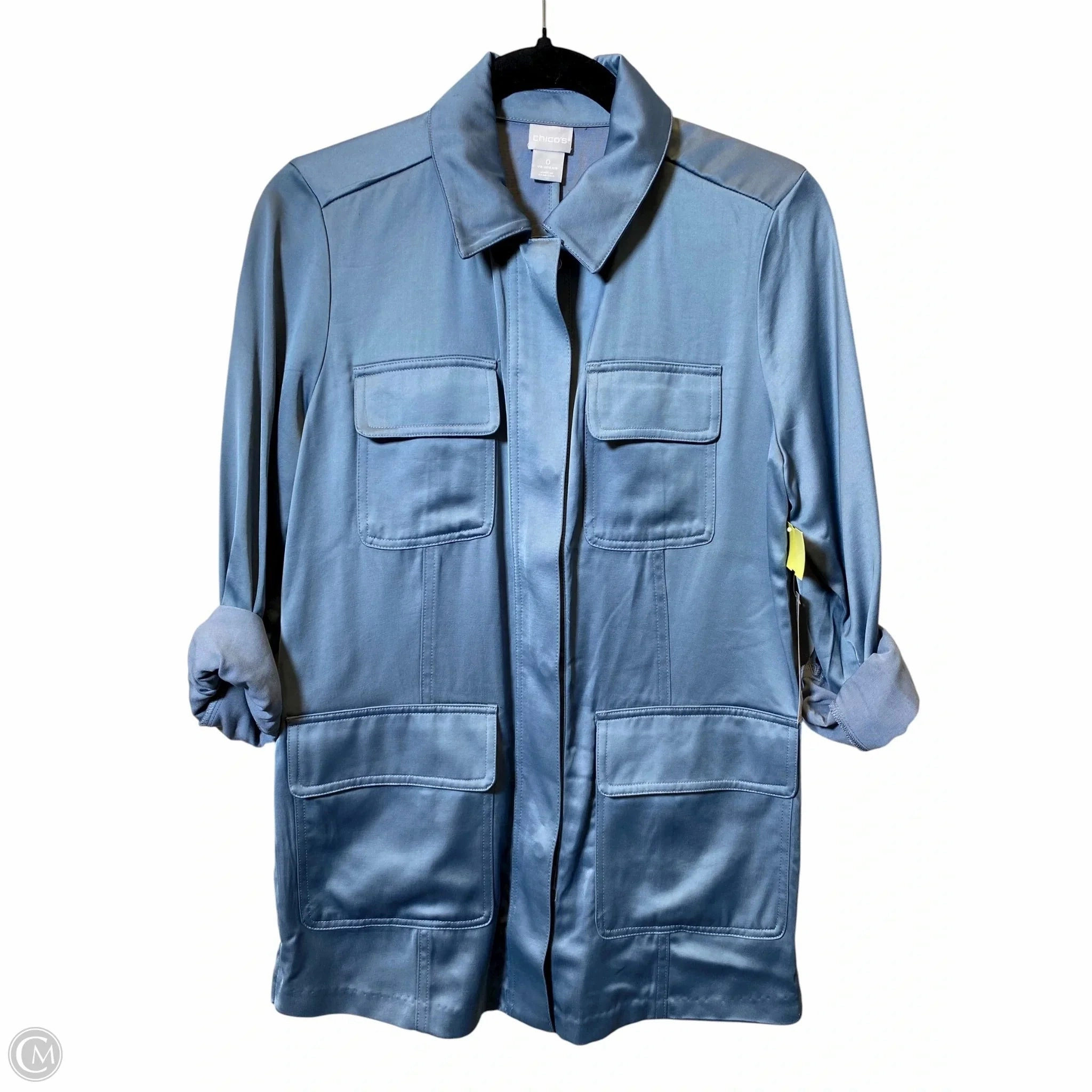 Jacket Other By Chicos In Blue, Size: S Weather Fit