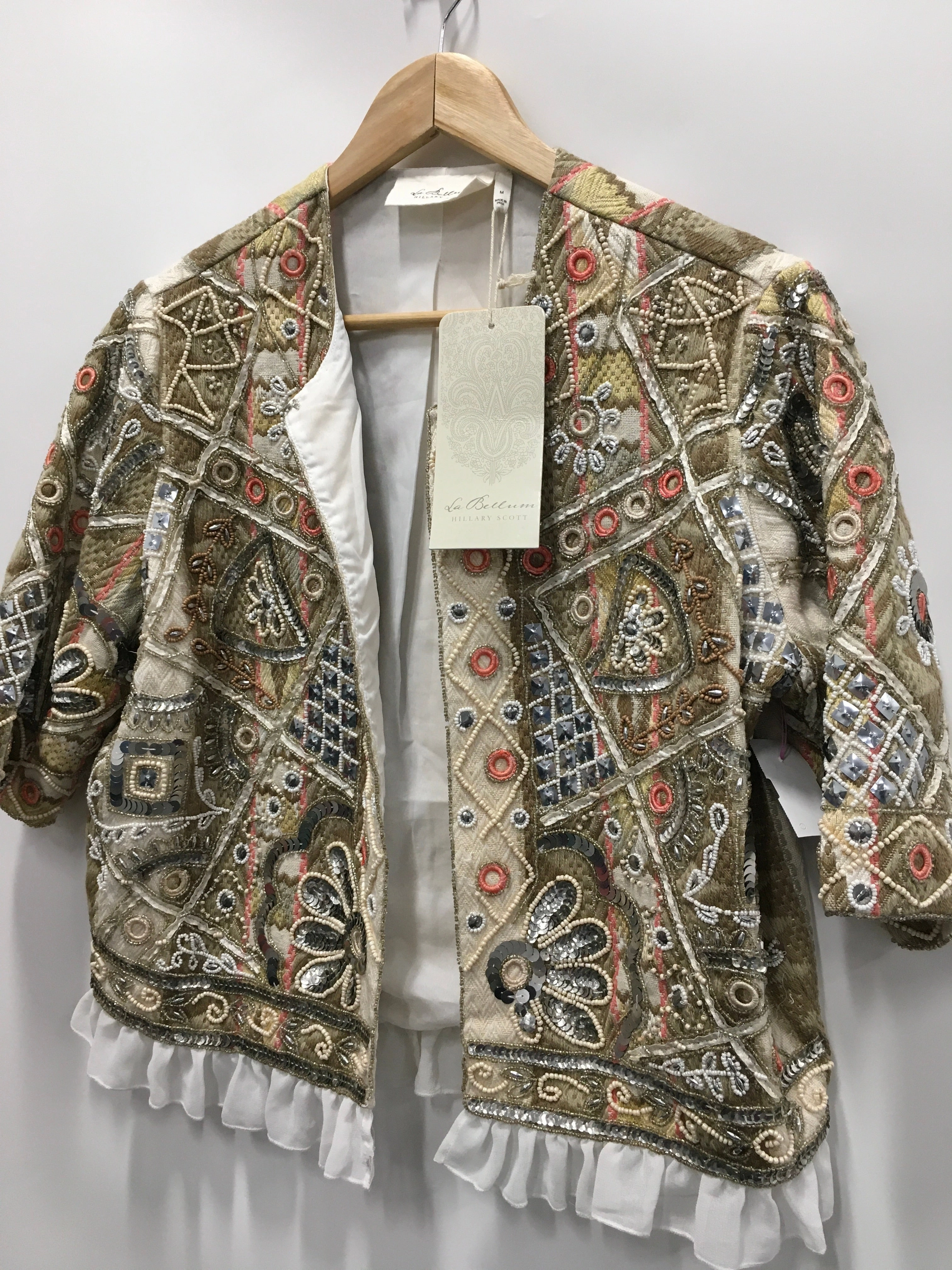 SnapFastenings Jacket Other By Clothes Mentor In Cream, Size: M