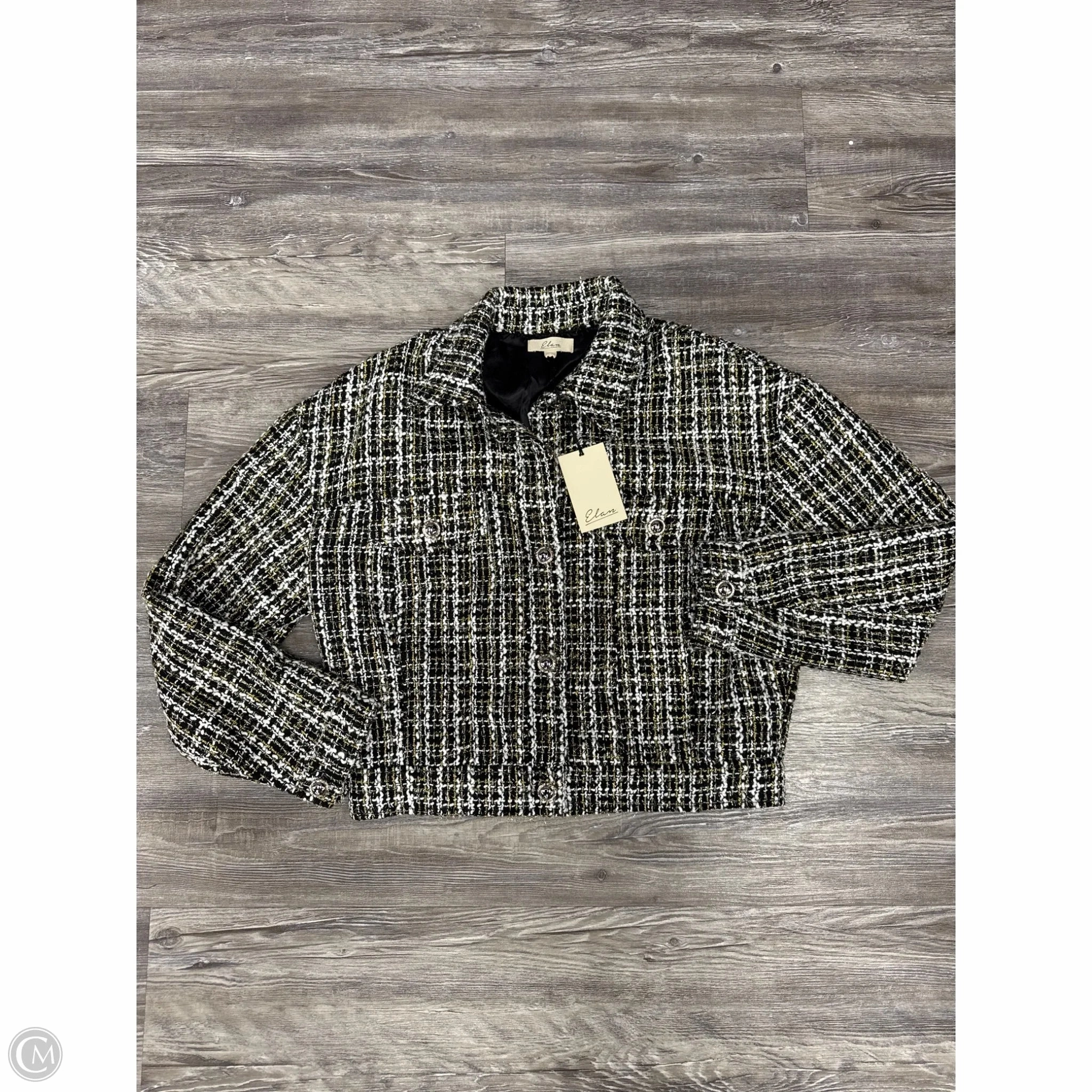 Jacket Other By Elan In Black & White, Size: S WindproofDesign