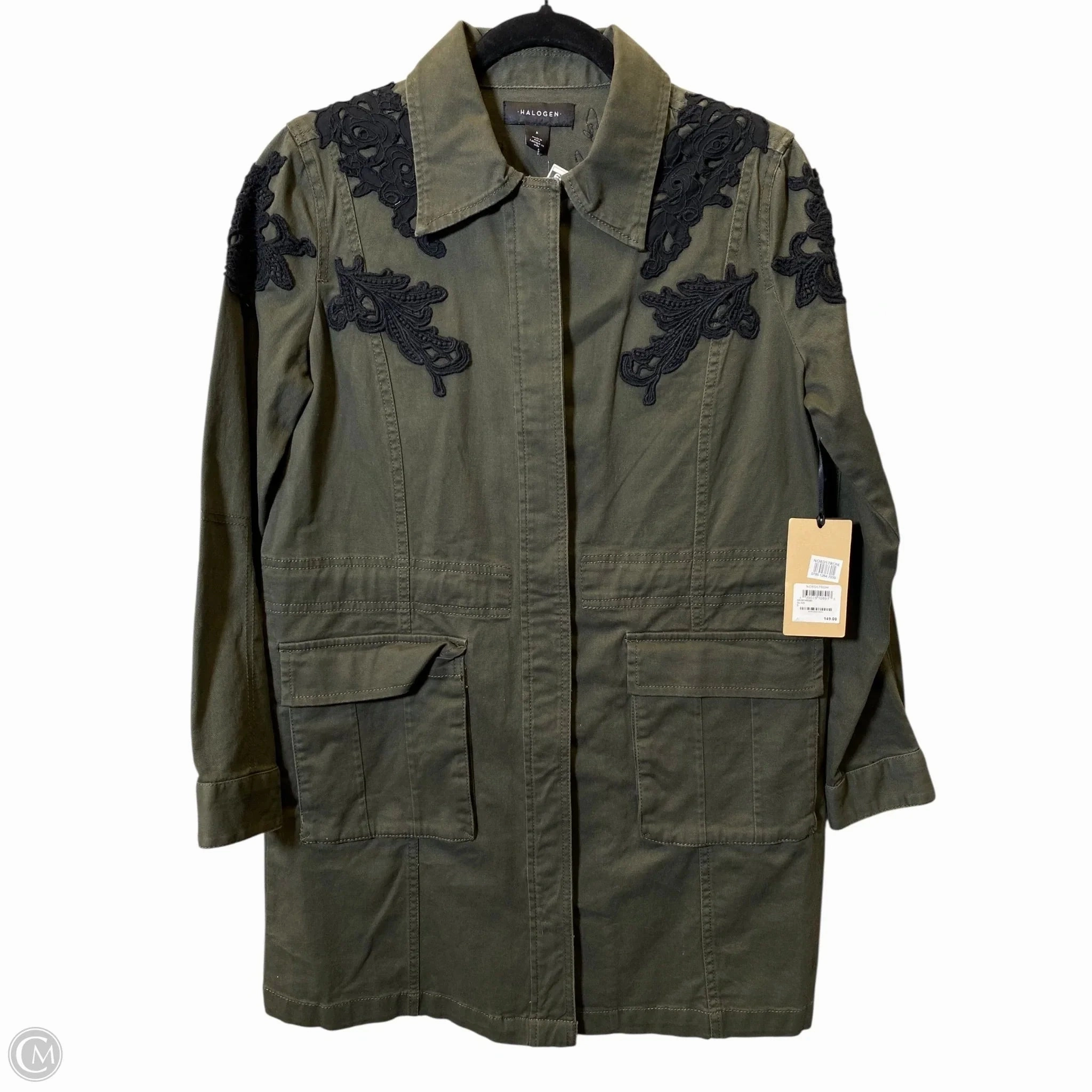 Cold Climate Body Mapped Ventilation Jacket Other By Halogen In Black & Green, Size: S