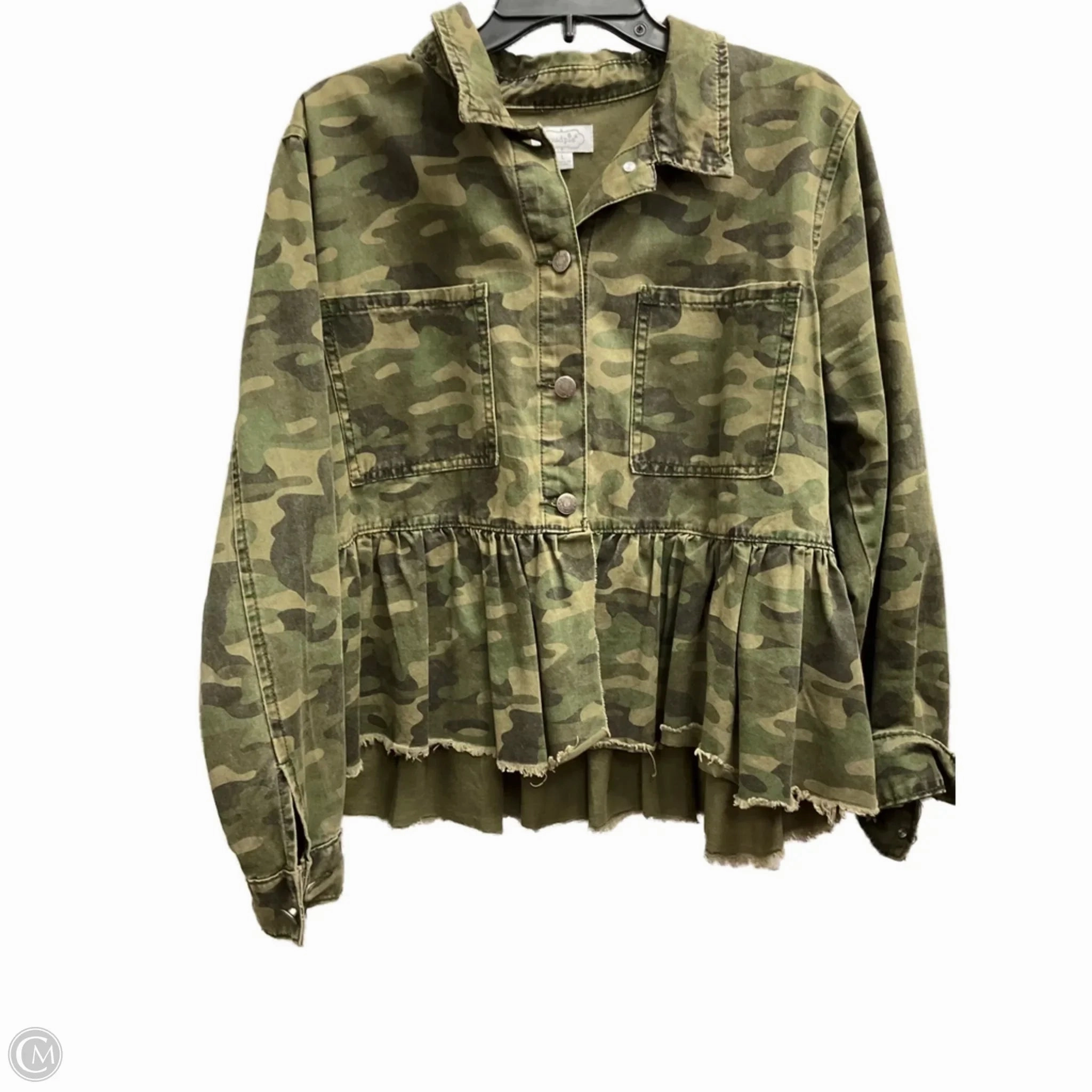 Jacket Other By Mudpie In Camouflage Print, Size: L Rainy Day