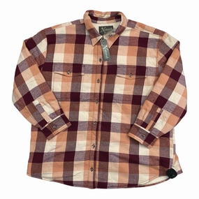 Jacket Other By Natural Reflections In Plaid Pattern, Size:Xxl Double stitching Adjustable Belt