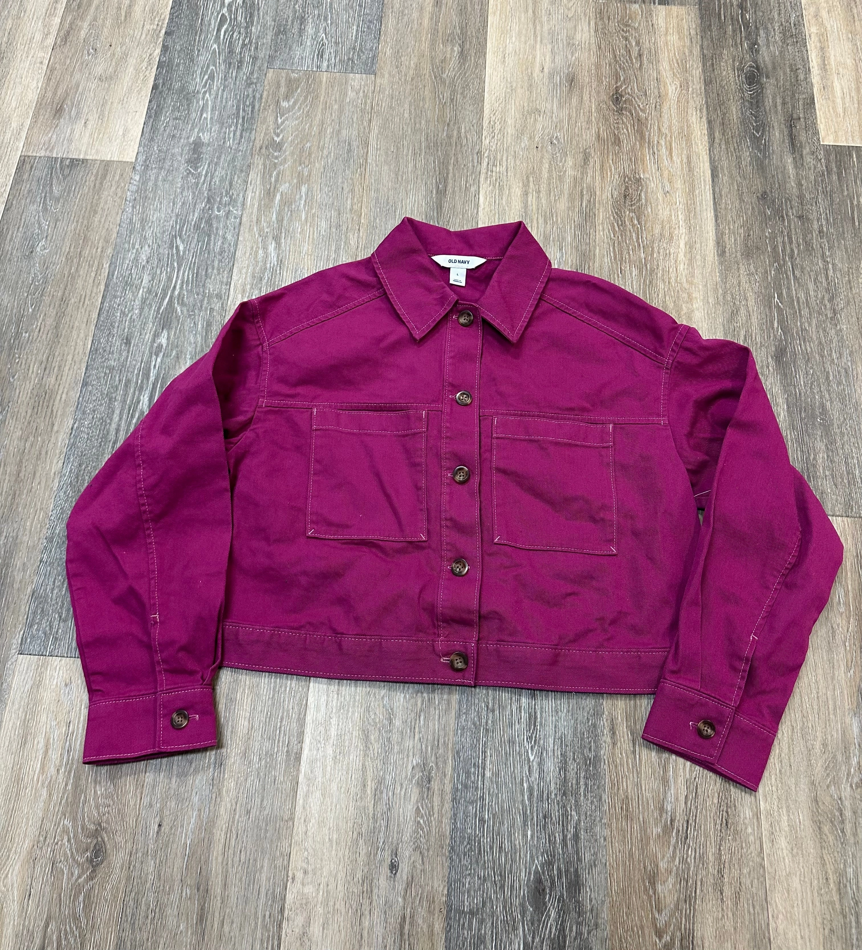 Quick Pull Zipper Jacket Other By Old Navy In Pink, Size: L