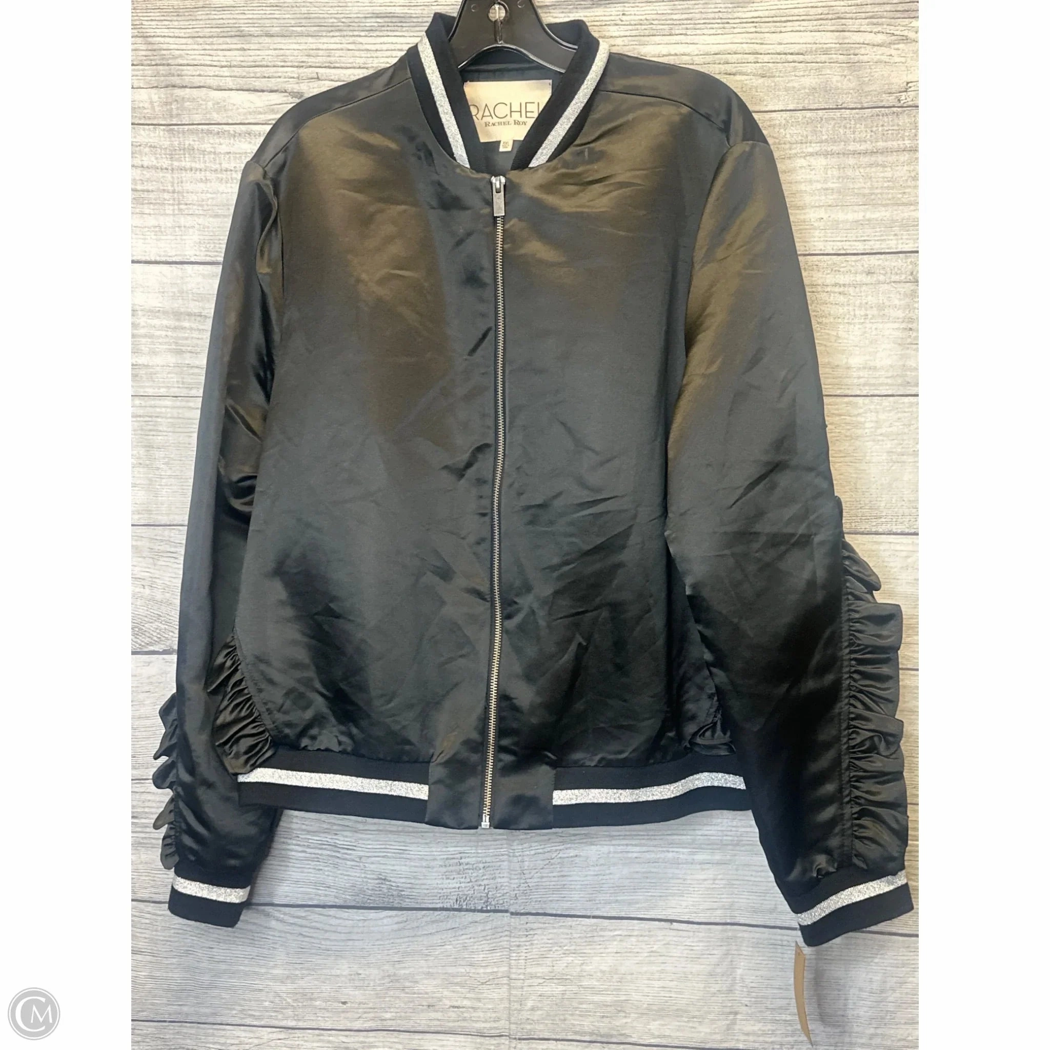 Reinforced Elbow Panels Light Activated Cooling Jacket Other By Rachel Roy In Black & Silver, Size: Xxl