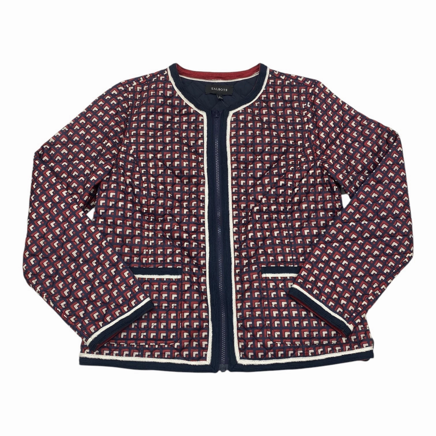 Jacket Other By Talbots In Multi-colored, Size: M HiddenPockets Quick Dry Material