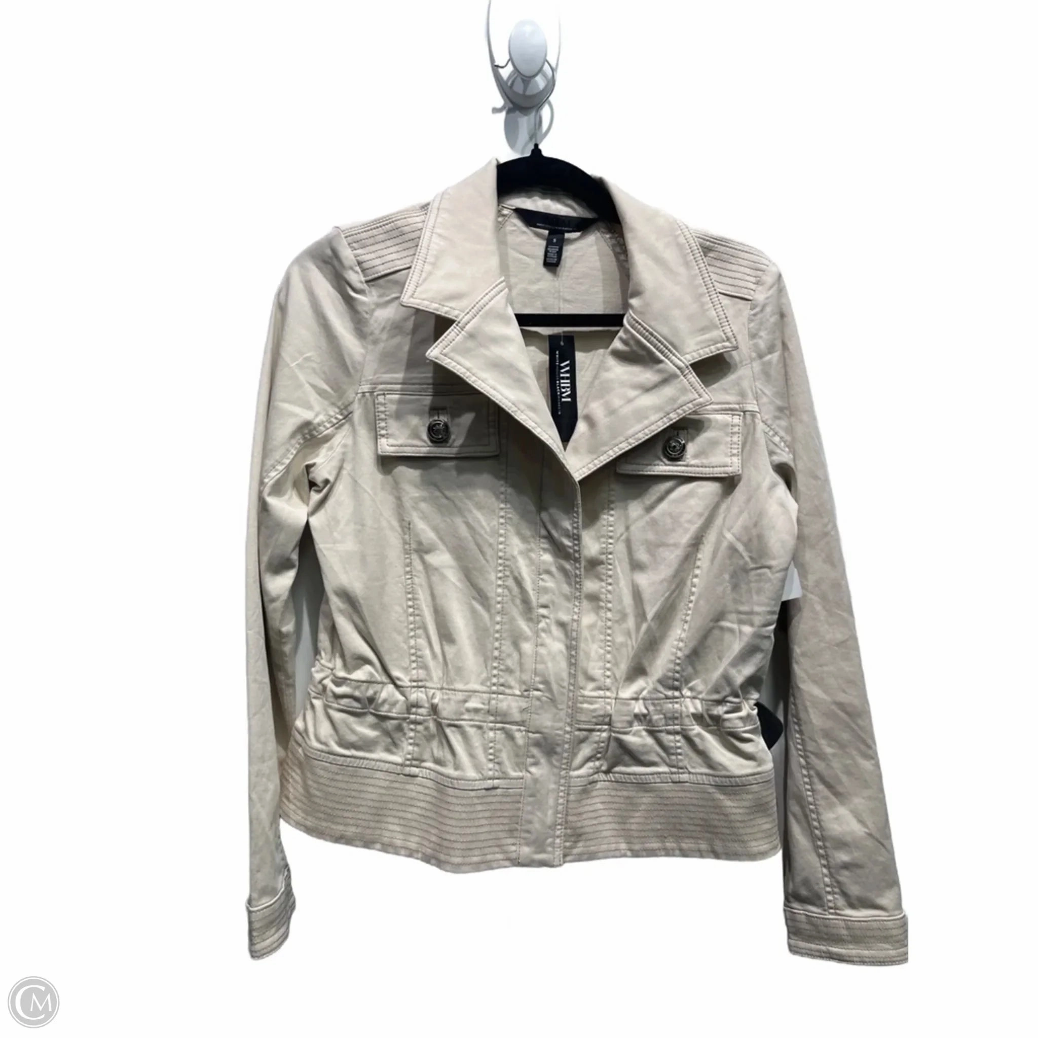 Jacket Other By White House Black Market In Cream, Size: S OdorResistant Treatment
